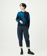NGLAE12300 GIANNI LO GIUDICE(ジャンニ ロ ジュディチェ) [洗える]デニムカラーリバーパンツ グリーン