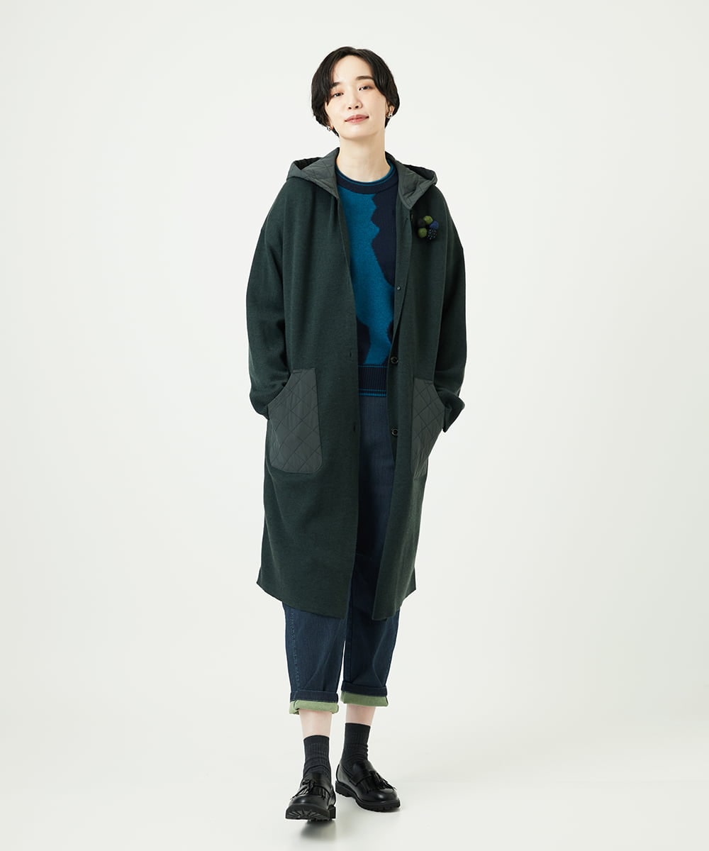 NGLAE12300 GIANNI LO GIUDICE(ジャンニ ロ ジュディチェ) [洗える]デニムカラーリバーパンツ グリーン
