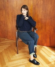 NGLAE12300 GIANNI LO GIUDICE(ジャンニ ロ ジュディチェ) [洗える]デニムカラーリバーパンツ グリーン