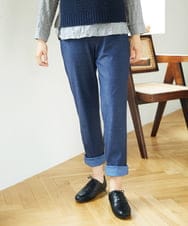 NGLAE13250 GIANNI LO GIUDICE(ジャンニ ロ ジュディチェ) [洗える・リバーシブル]デニムリバーツイードプリントパンツ ネイビー