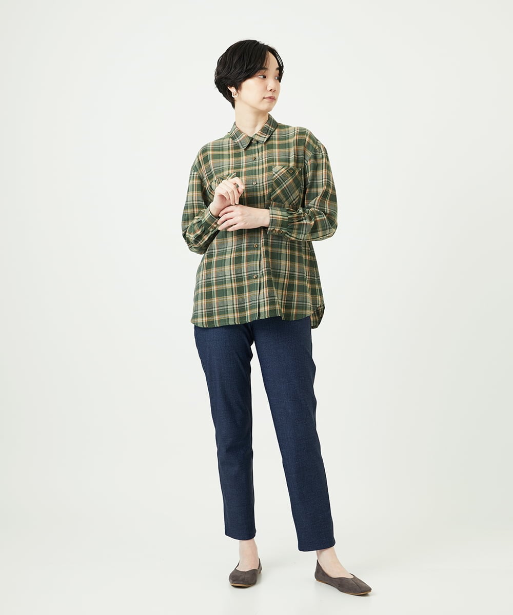 NGLAE13250 GIANNI LO GIUDICE(ジャンニ ロ ジュディチェ) [洗える・リバーシブル]デニムリバーツイードプリントパンツ ネイビー