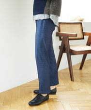 NGLAE13250 GIANNI LO GIUDICE(ジャンニ ロ ジュディチェ) [洗える・リバーシブル]デニムリバーツイードプリントパンツ ネイビー