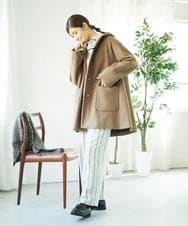 NGLAE22270 GIANNI LO GIUDICE(ジャンニ ロ ジュディチェ) [洗える・日本製]レーヨン混ストレッチストライプパンツ ライトグレー
