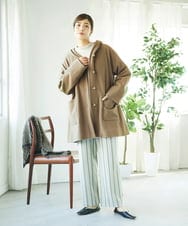 NGLAE22270 GIANNI LO GIUDICE(ジャンニ ロ ジュディチェ) [洗える・日本製]レーヨン混ストレッチストライプパンツ ライトグレー