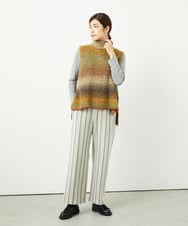 NGLAE22270 GIANNI LO GIUDICE(ジャンニ ロ ジュディチェ) [洗える・日本製]レーヨン混ストレッチストライプパンツ ライトグレー
