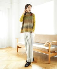 NGLAE22270 GIANNI LO GIUDICE(ジャンニ ロ ジュディチェ) [洗える・日本製]レーヨン混ストレッチストライプパンツ ライトグレー