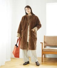 NGLAE22270 GIANNI LO GIUDICE(ジャンニ ロ ジュディチェ) [洗える・日本製]レーヨン混ストレッチストライプパンツ ライトグレー