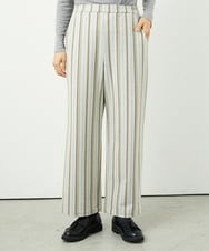 NGLAE22270 GIANNI LO GIUDICE(ジャンニ ロ ジュディチェ) [洗える・日本製]レーヨン混ストレッチストライプパンツ ライトグレー