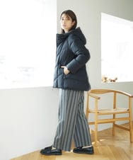 NGLAE22270 GIANNI LO GIUDICE(ジャンニ ロ ジュディチェ) [洗える・日本製]レーヨン混ストレッチストライプパンツ ダークグレー