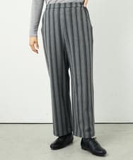 NGLAE22270 GIANNI LO GIUDICE(ジャンニ ロ ジュディチェ) [洗える・日本製]レーヨン混ストレッチストライプパンツ ダークグレー