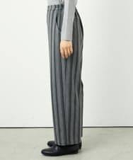 NGLAE22270 GIANNI LO GIUDICE(ジャンニ ロ ジュディチェ) [洗える・日本製]レーヨン混ストレッチストライプパンツ ダークグレー