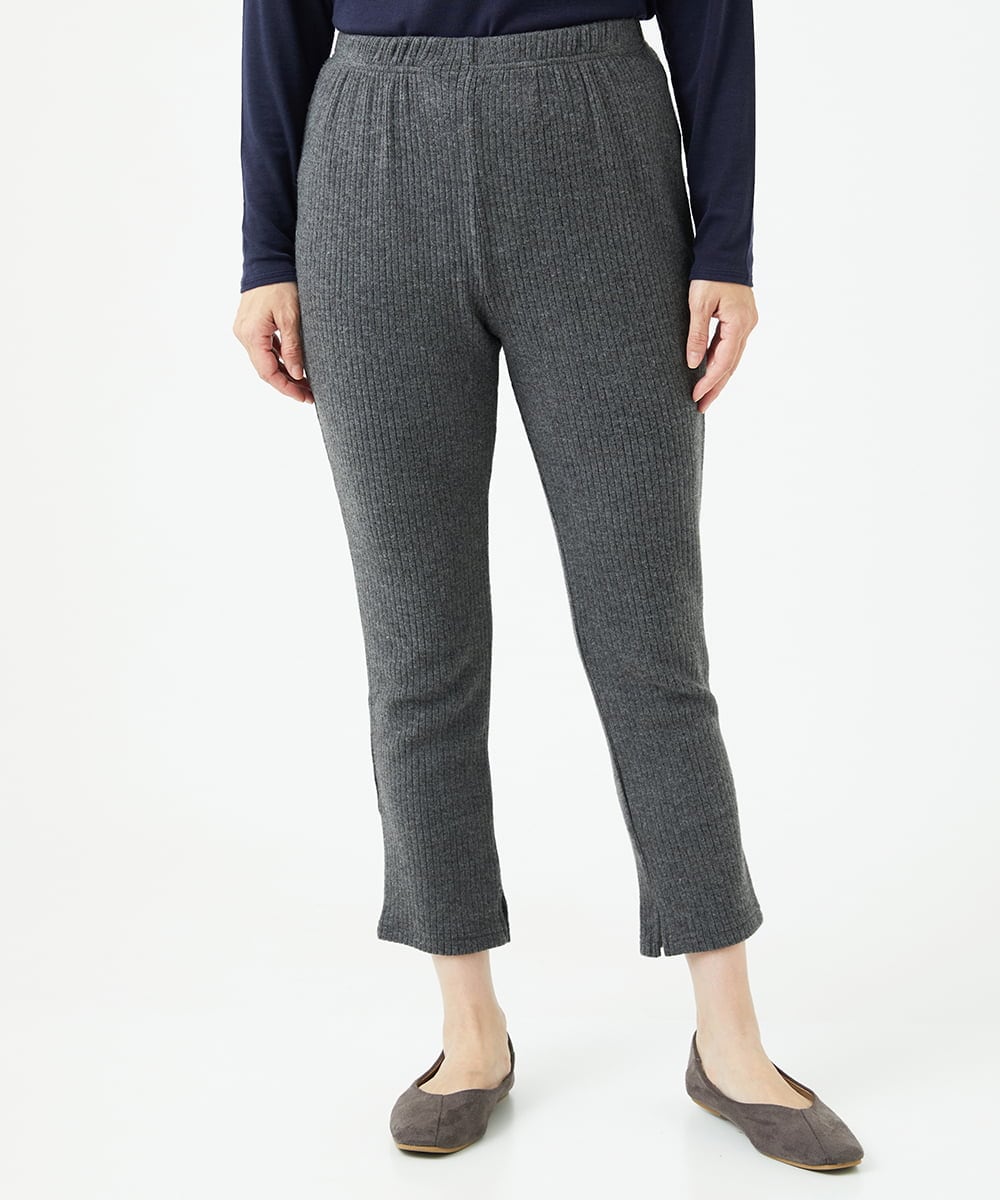 NGLAE38170 GIANNI LO GIUDICE(ジャンニ ロ ジュディチェ) [洗える・日本製]インターアクションウォームリブパンツ グレー