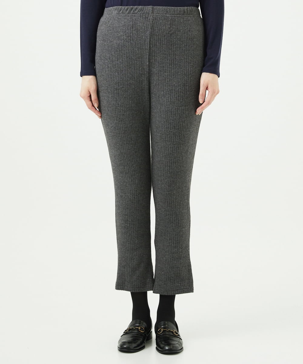 NGLAE38170 GIANNI LO GIUDICE(ジャンニ ロ ジュディチェ) [洗える・日本製]インターアクションウォームリブパンツ グレー