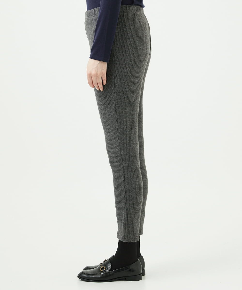 NGLAE38170 GIANNI LO GIUDICE(ジャンニ ロ ジュディチェ) [洗える・日本製]インターアクションウォームリブパンツ グレー