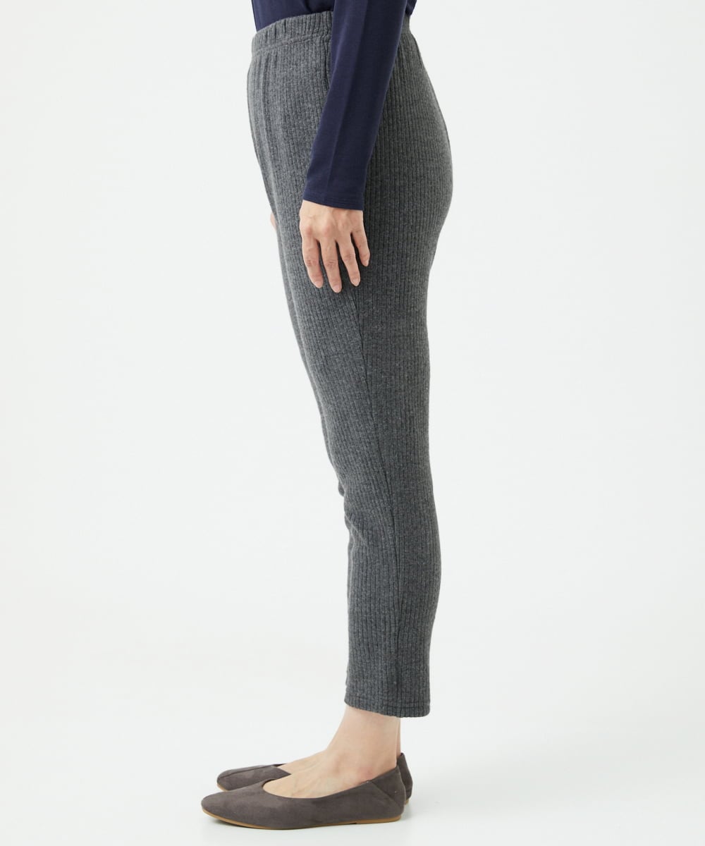 NGLAE38170 GIANNI LO GIUDICE(ジャンニ ロ ジュディチェ) [洗える・日本製]インターアクションウォームリブパンツ グレー