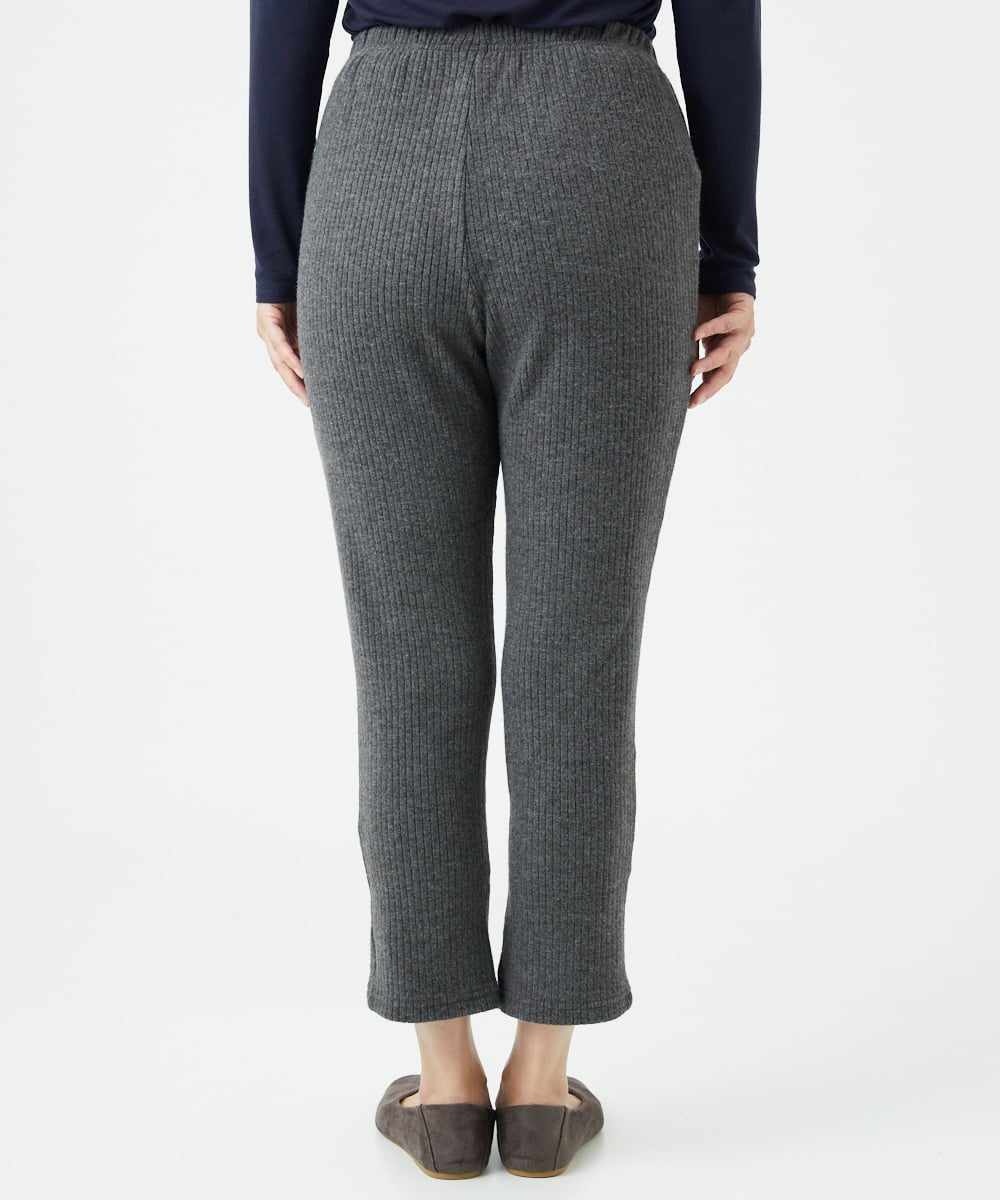 NGLAE38170 GIANNI LO GIUDICE(ジャンニ ロ ジュディチェ) [洗える・日本製]インターアクションウォームリブパンツ グレー