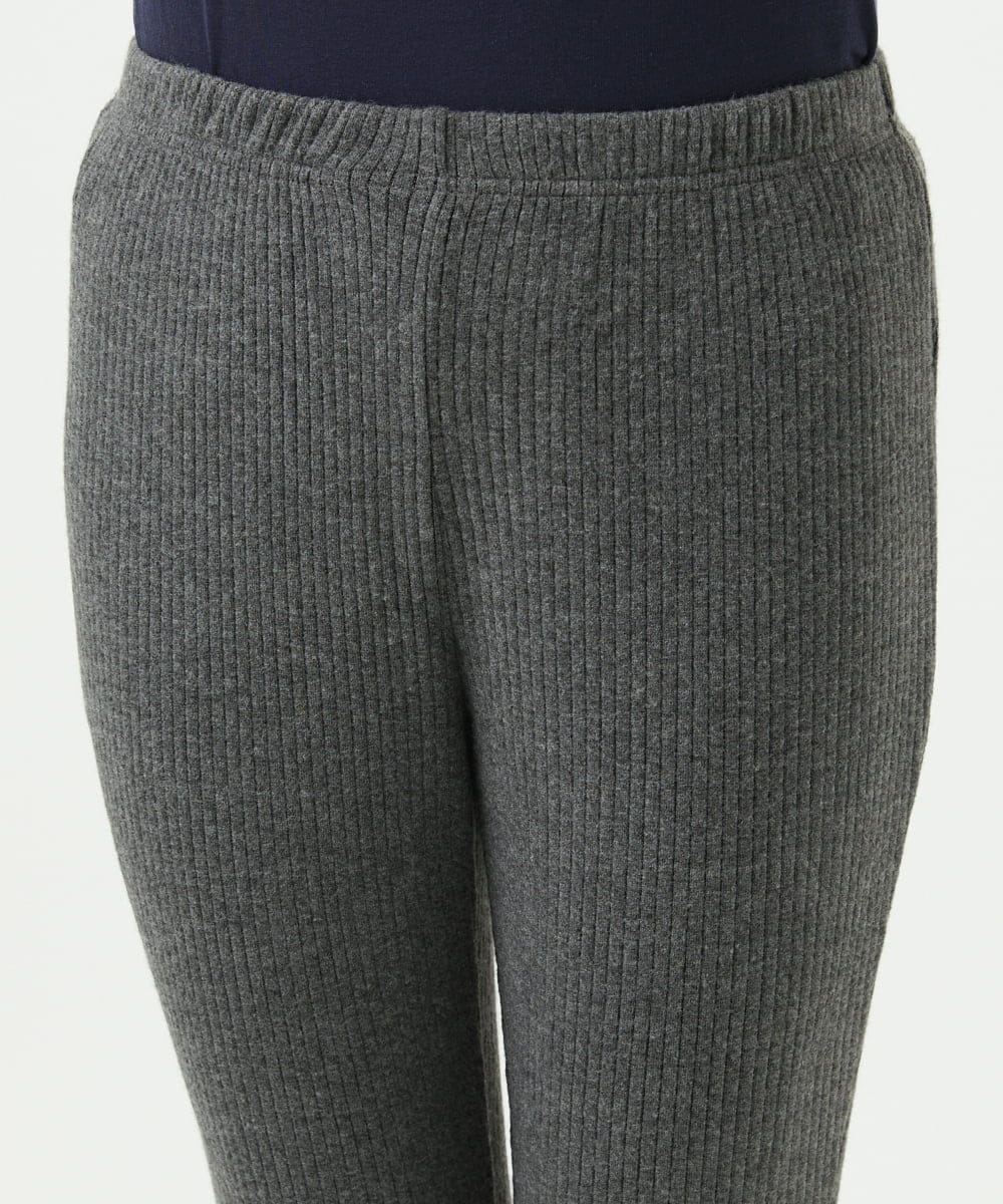 NGLAE38170 GIANNI LO GIUDICE(ジャンニ ロ ジュディチェ) [洗える・日本製]インターアクションウォームリブパンツ グレー