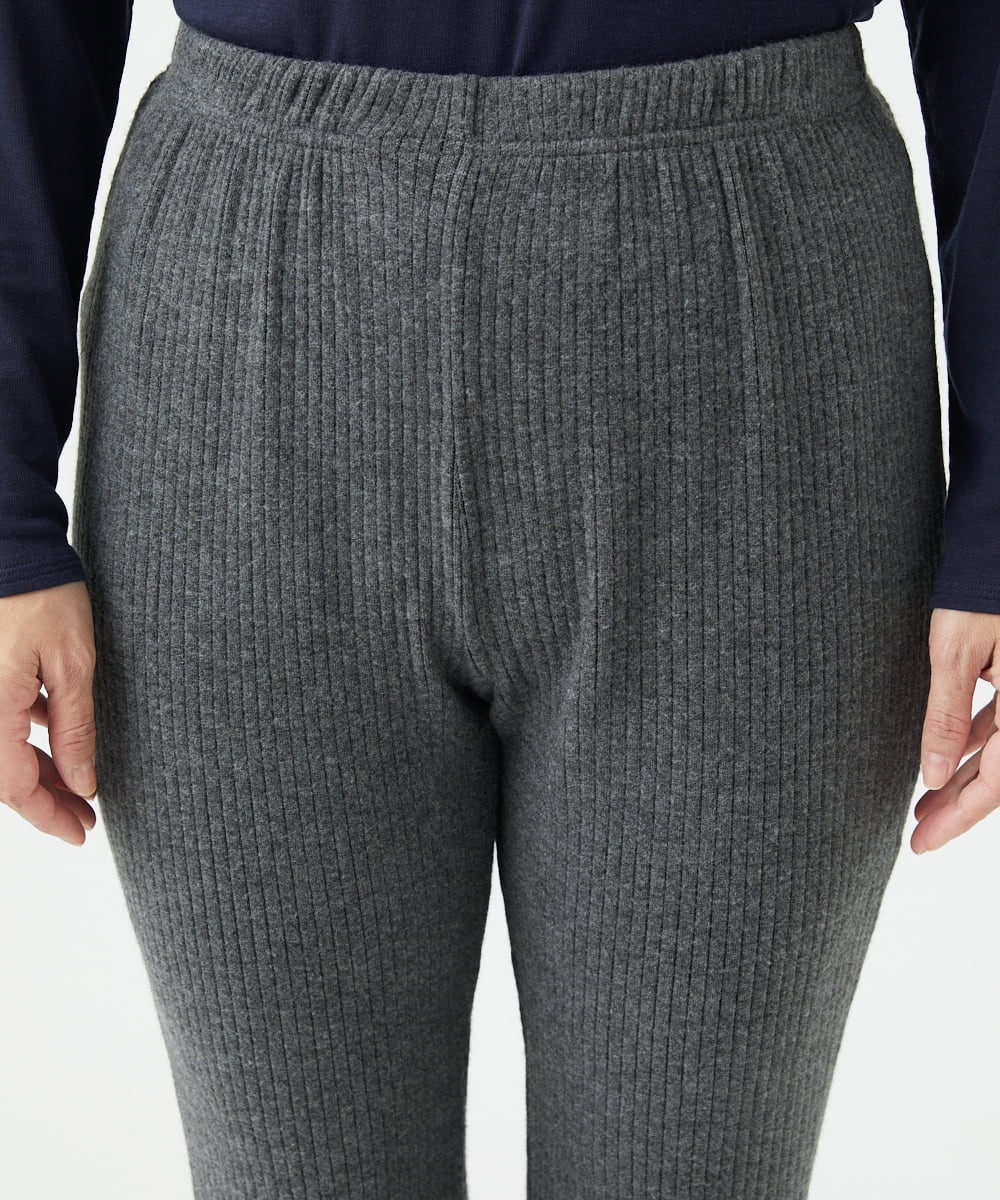 NGLAE38170 GIANNI LO GIUDICE(ジャンニ ロ ジュディチェ) [洗える・日本製]インターアクションウォームリブパンツ グレー