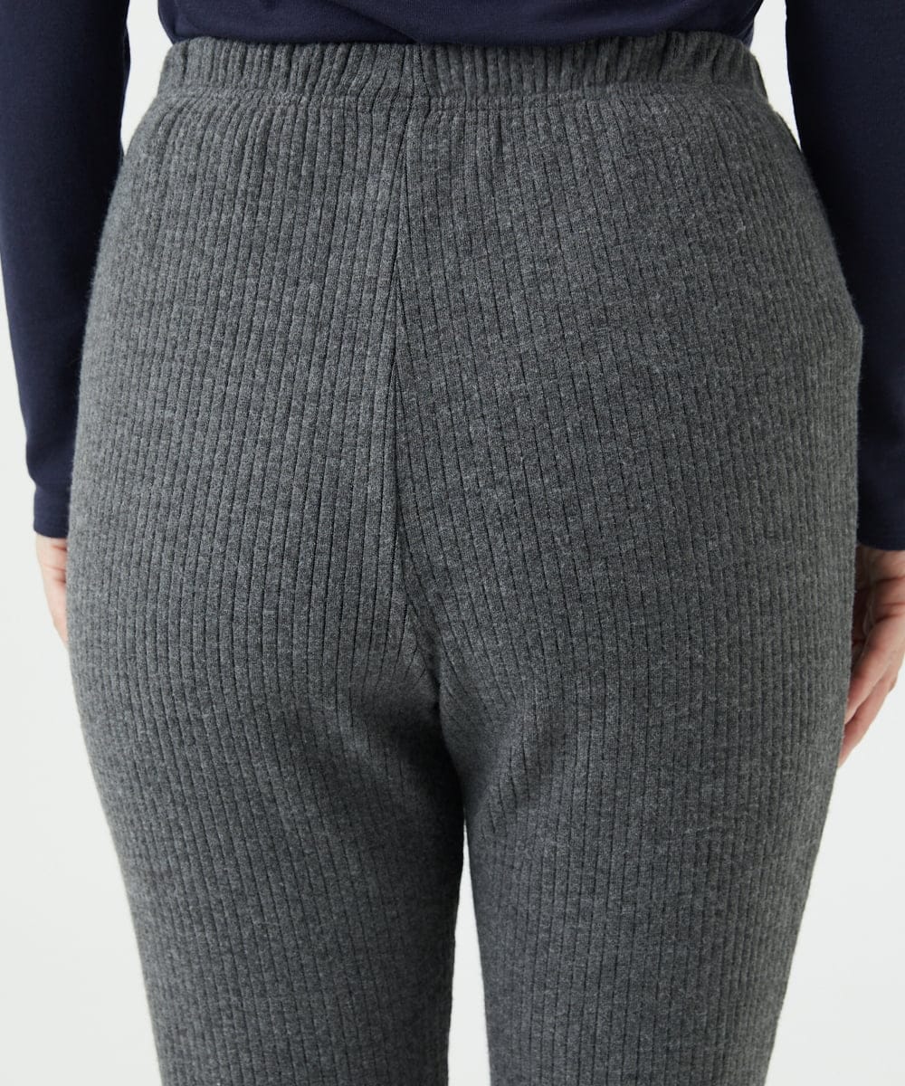 NGLAE38170 GIANNI LO GIUDICE(ジャンニ ロ ジュディチェ) [洗える・日本製]インターアクションウォームリブパンツ グレー