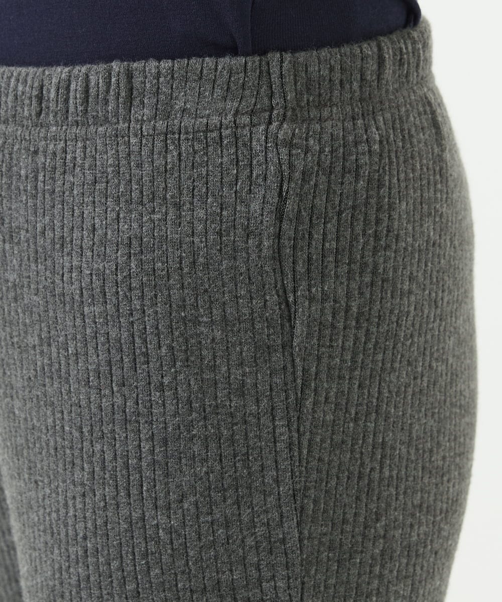 NGLAE38170 GIANNI LO GIUDICE(ジャンニ ロ ジュディチェ) [洗える・日本製]インターアクションウォームリブパンツ グレー