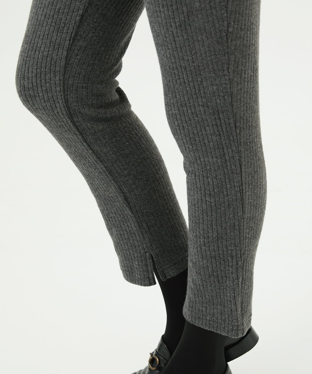 NGLAE38170 GIANNI LO GIUDICE(ジャンニ ロ ジュディチェ) [洗える・日本製]インターアクションウォームリブパンツ グレー