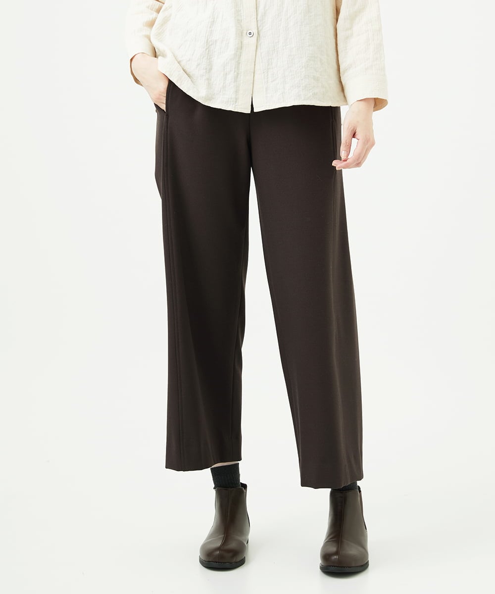 NGLAE40230 GIANNI LO GIUDICE(ジャンニ ロ ジュディチェ) [洗える・日本製]プレスウォームストレッチパンツ ブラウン