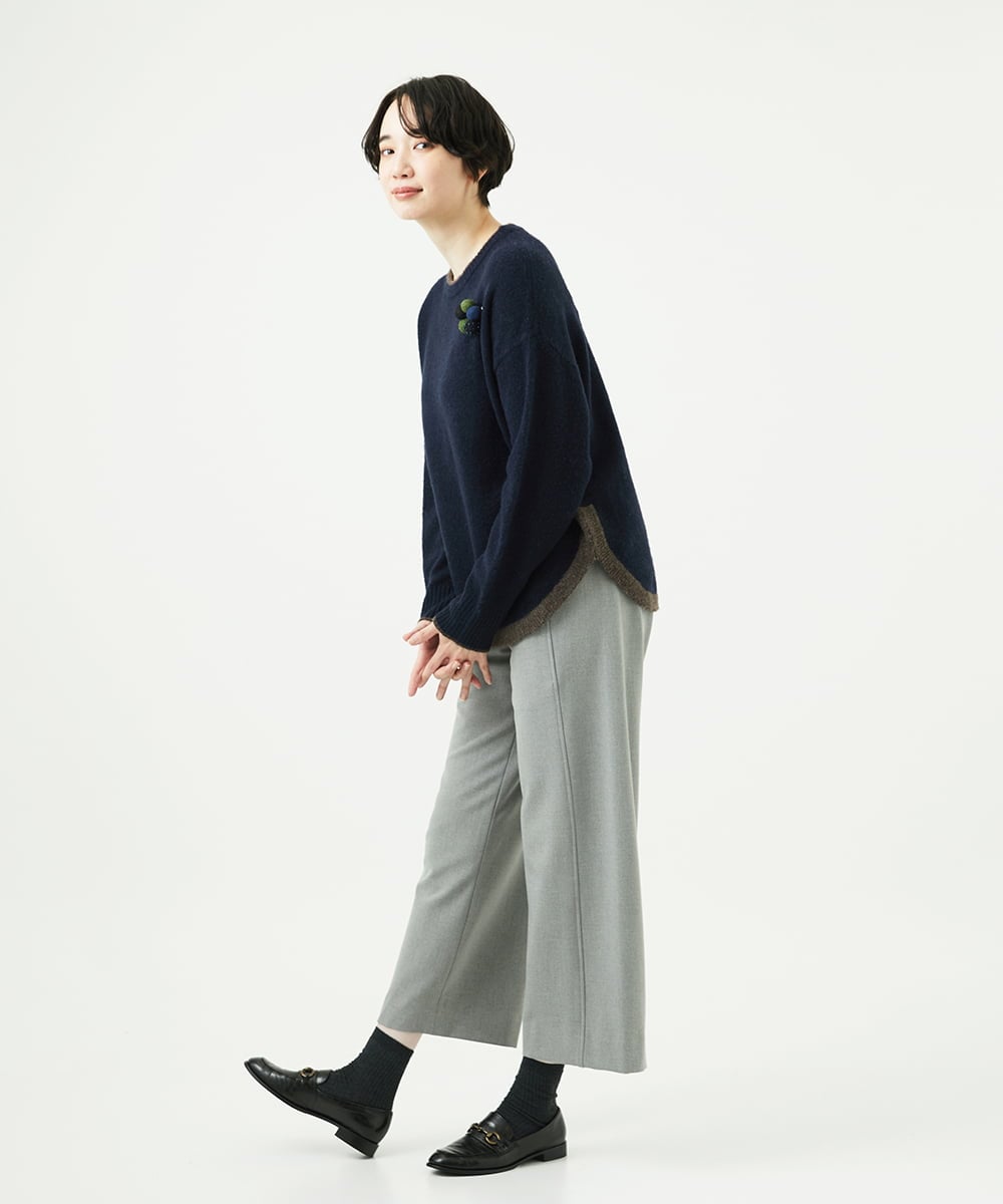 NGLAE40230 GIANNI LO GIUDICE(ジャンニ ロ ジュディチェ) [洗える・日本製]プレスウォームストレッチパンツ グレー