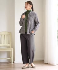 NGLAG22180 GIANNI LO GIUDICE(ジャンニ ロ ジュディチェ) [洗える・日本製]デュアルウォームバレルパンツ オフホワイト