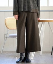NGLAH38290 GIANNI LO GIUDICE(ジャンニ ロ ジュディチェ) [日本製]オズミー圧縮天竺ワイドパンツ カーキ
