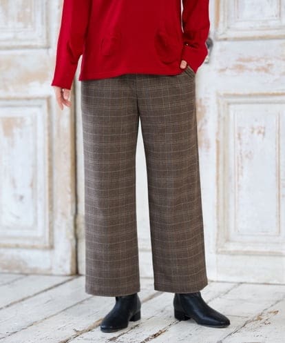 NGLAH47250 GIANNI LO GIUDICE [洗える・日本製]カラーＭＩＸグレンチェックパンツ