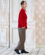 NGLAH47250 GIANNI LO GIUDICE(ジャンニ ロ ジュディチェ) [洗える・日本製]カラーＭＩＸグレンチェックパンツ ベージュ