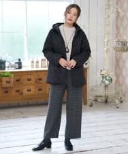 NGLAH47250 GIANNI LO GIUDICE(ジャンニ ロ ジュディチェ) [洗える・日本製]カラーＭＩＸグレンチェックパンツ ベージュ