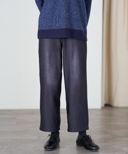 NGLAI23250 GIANNI LO GIUDICE [洗える・リバーシブル]片面起毛デニムプリントパンツ