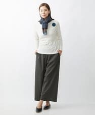 NGLAW01300 GIANNI LO GIUDICE(ジャンニ ロ ジュディチェ) 先染めストライプワイドパンツ ダークグレー