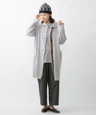 NGLAW01300 GIANNI LO GIUDICE(ジャンニ ロ ジュディチェ) 先染めストライプワイドパンツ ダークグレー