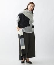 NGLAW01300 GIANNI LO GIUDICE(ジャンニ ロ ジュディチェ) 先染めストライプワイドパンツ ダークグレー