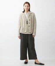 NGLAW01300 GIANNI LO GIUDICE(ジャンニ ロ ジュディチェ) 先染めストライプワイドパンツ ダークグレー