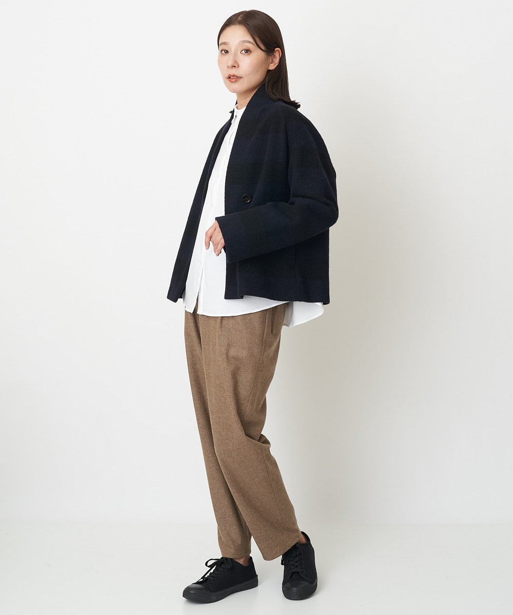NGLAW09230 GIANNI LO GIUDICE(ジャンニ ロ ジュディチェ) [日本製]NEWOOLカシミヤツイルパンツ ベージュ