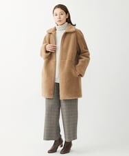 NGLAW25250 GIANNI LO GIUDICE(ジャンニ ロ ジュディチェ) [日本製]ガンクラブチェック柄ワイドパンツ オレンジブラウン