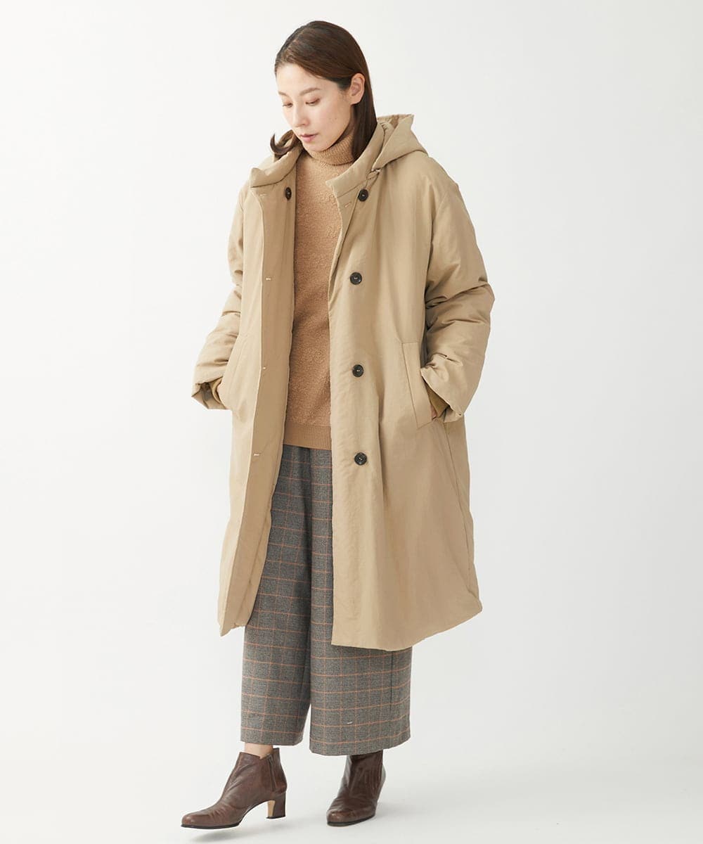NGLAW25250 GIANNI LO GIUDICE(ジャンニ ロ ジュディチェ) [日本製]ガンクラブチェック柄ワイドパンツ オレンジブラウン