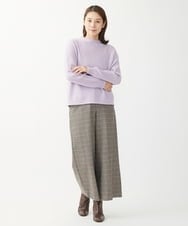 NGLAW25250 GIANNI LO GIUDICE(ジャンニ ロ ジュディチェ) [日本製]ガンクラブチェック柄ワイドパンツ オレンジブラウン