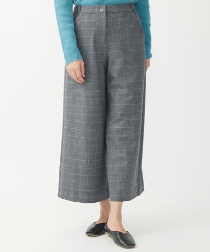 NGLAW25250 GIANNI LO GIUDICE [日本製]ガンクラブチェック柄ワイドパンツ