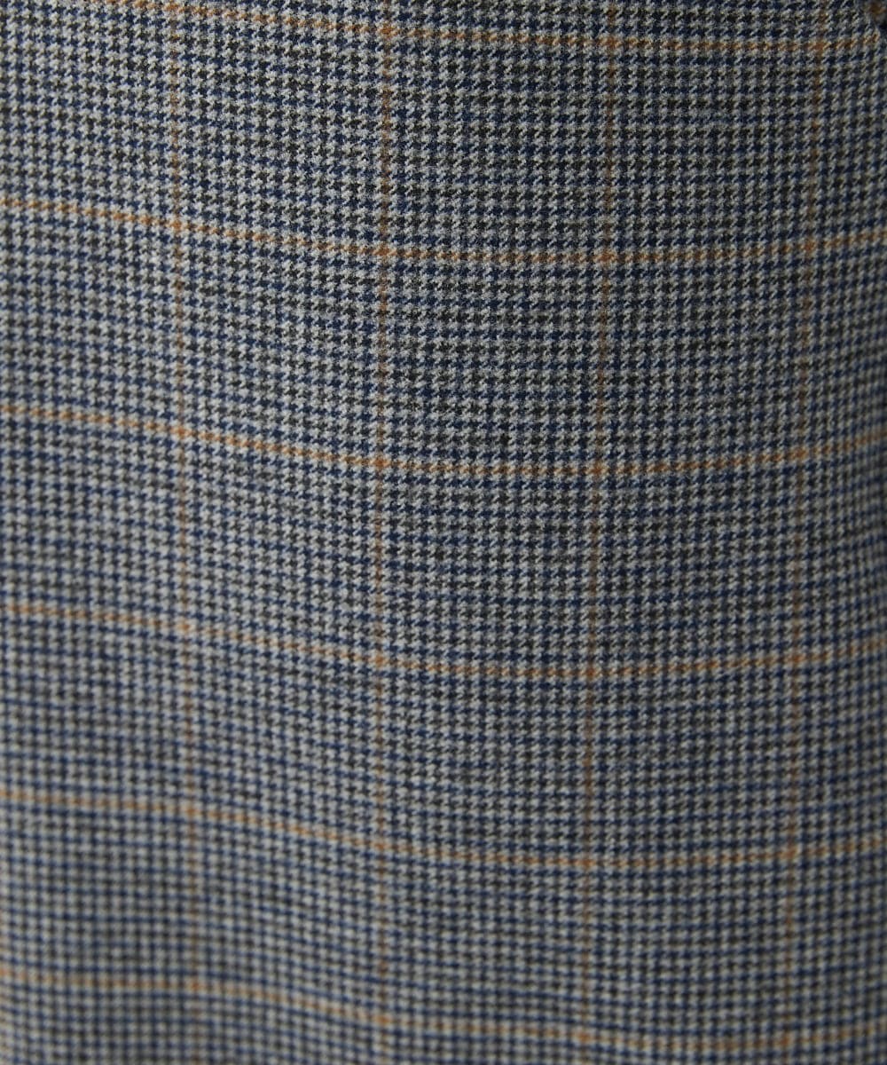 NGLAW25250 GIANNI LO GIUDICE(ジャンニ ロ ジュディチェ) [日本製]ガンクラブチェック柄ワイドパンツ ブルーグレー
