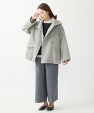 NGLAW25250 GIANNI LO GIUDICE(ジャンニ ロ ジュディチェ) [日本製]ガンクラブチェック柄ワイドパンツ ブルーグレー