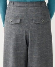 NGLAW25250 GIANNI LO GIUDICE(ジャンニ ロ ジュディチェ) [日本製]ガンクラブチェック柄ワイドパンツ ブルーグレー