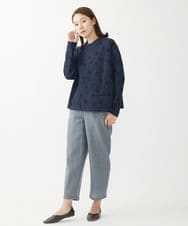 NGLAW26270 GIANNI LO GIUDICE(ジャンニ ロ ジュディチェ) ウールガーゼパンツ ブルーグレー