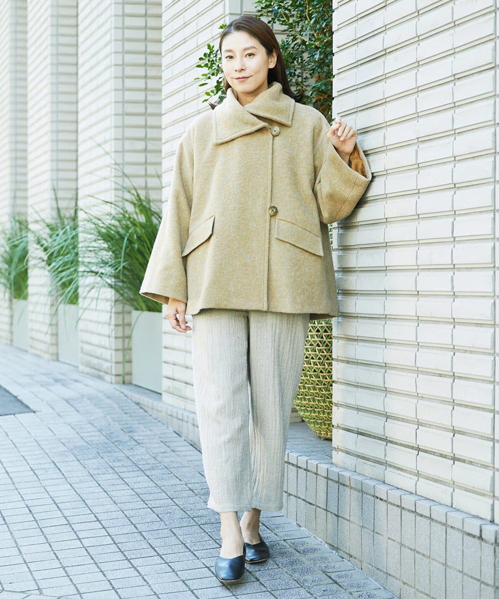 NGLAW26270 GIANNI LO GIUDICE(ジャンニ ロ ジュディチェ) ウールガーゼパンツ ライトベージュ