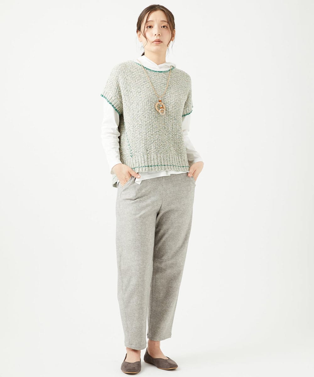 NGLCF61210 GIANNI LO GIUDICE(ジャンニ ロ ジュディチェ) [日本製]ヒートパフォーマーデニムパンツ ライトグレー