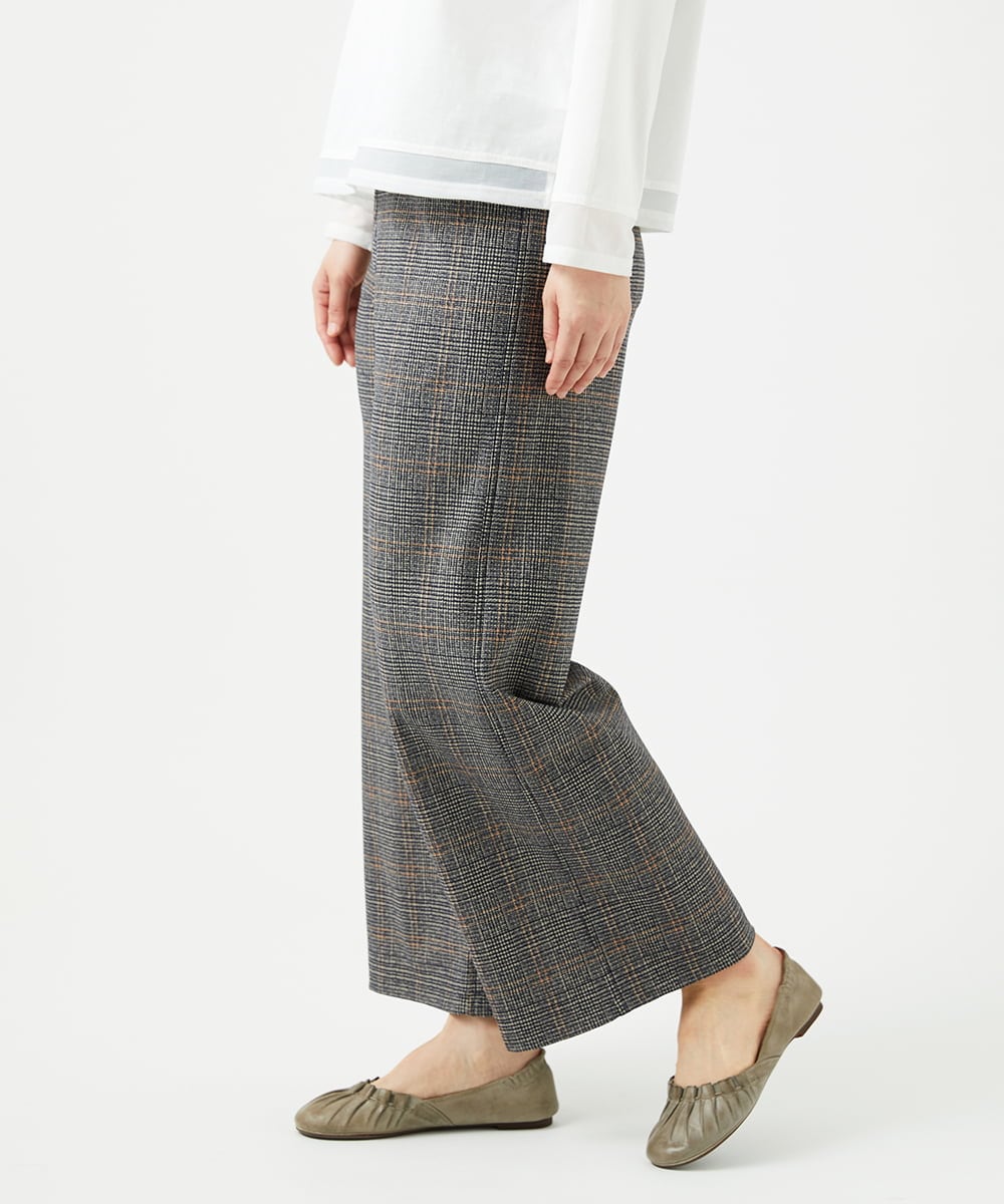 NGLCF62230 GIANNI LO GIUDICE(ジャンニ ロ ジュディチェ) [洗える・日本製]ヒートパフォーマーグレンチェックパンツ ベージュ