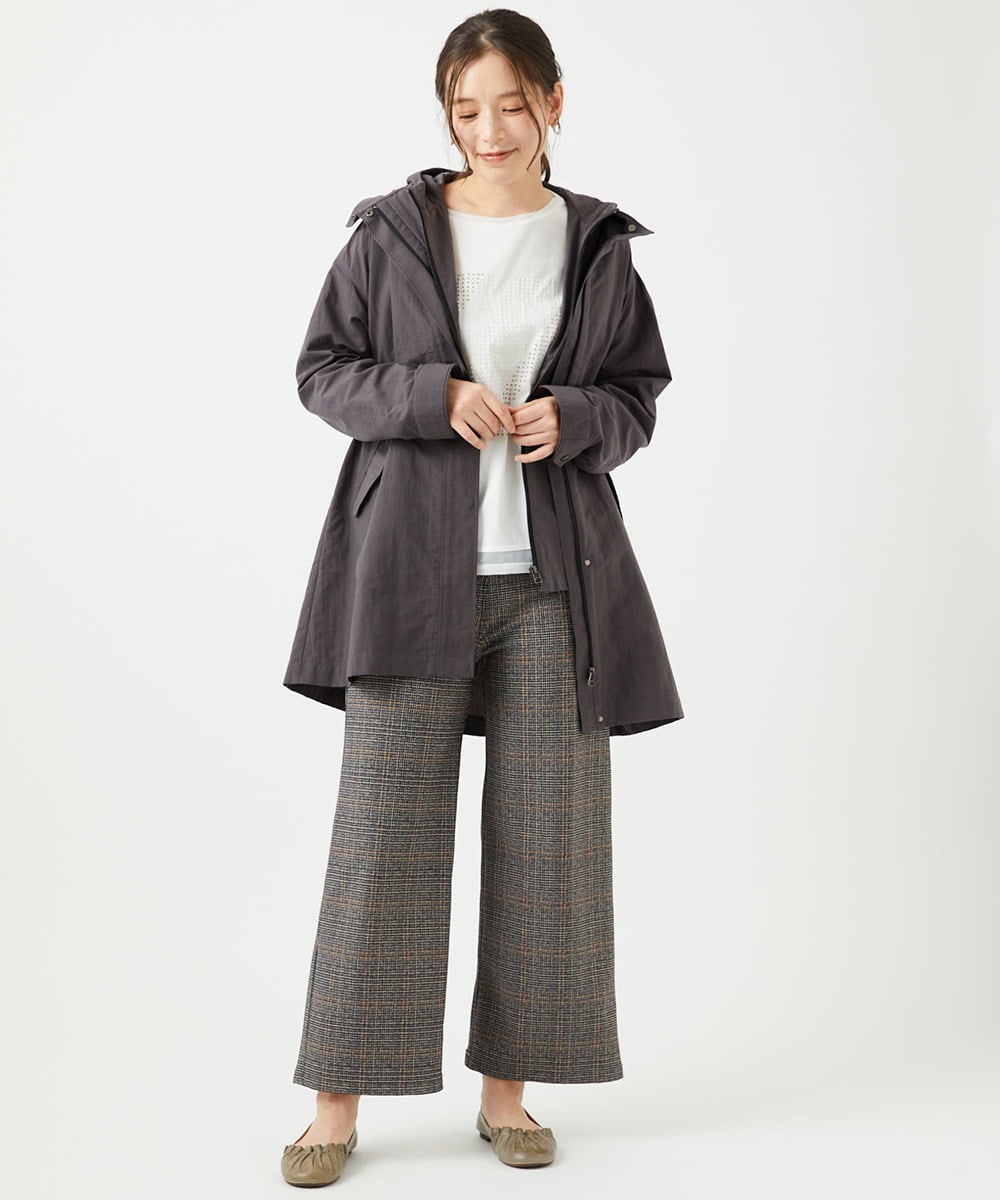 NGLCF62230 GIANNI LO GIUDICE(ジャンニ ロ ジュディチェ) [日本製]ヒートパフォーマーグレンチェックパンツ ベージュ